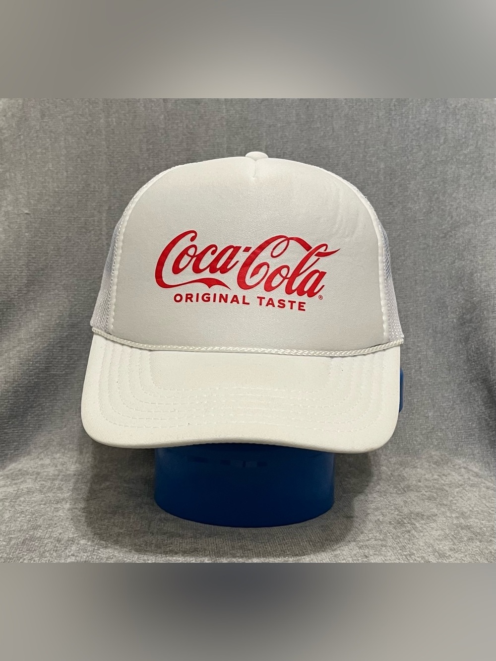 OTTO Coca Cola White SnapBack Cap Trucker Style Rope Hat with Red Logo